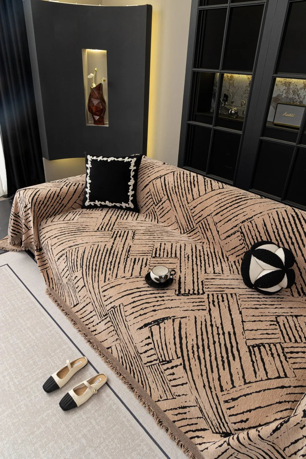 Tie Dying Chenille Sofa Cover Full Coverage Non-Slip Couch Protector 2025 All-Season Universal Couch Camping Blanket Dust Guard